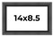 Photo Size Refined Black Picture Frame - UV Acrylic, Foam Board Backing, Hanging Hardware